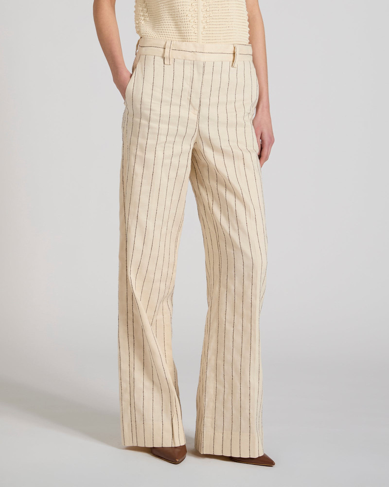 SLOWEAR Regular fit trousers in linen blend outlook