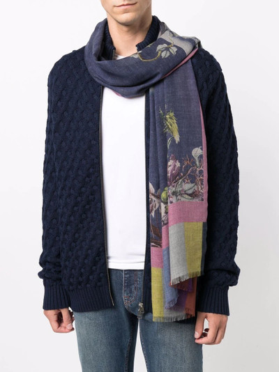 Etro floral-print cashmere-blend scarf outlook