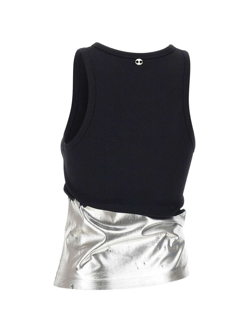 foil-finish asymmetric tank top 7