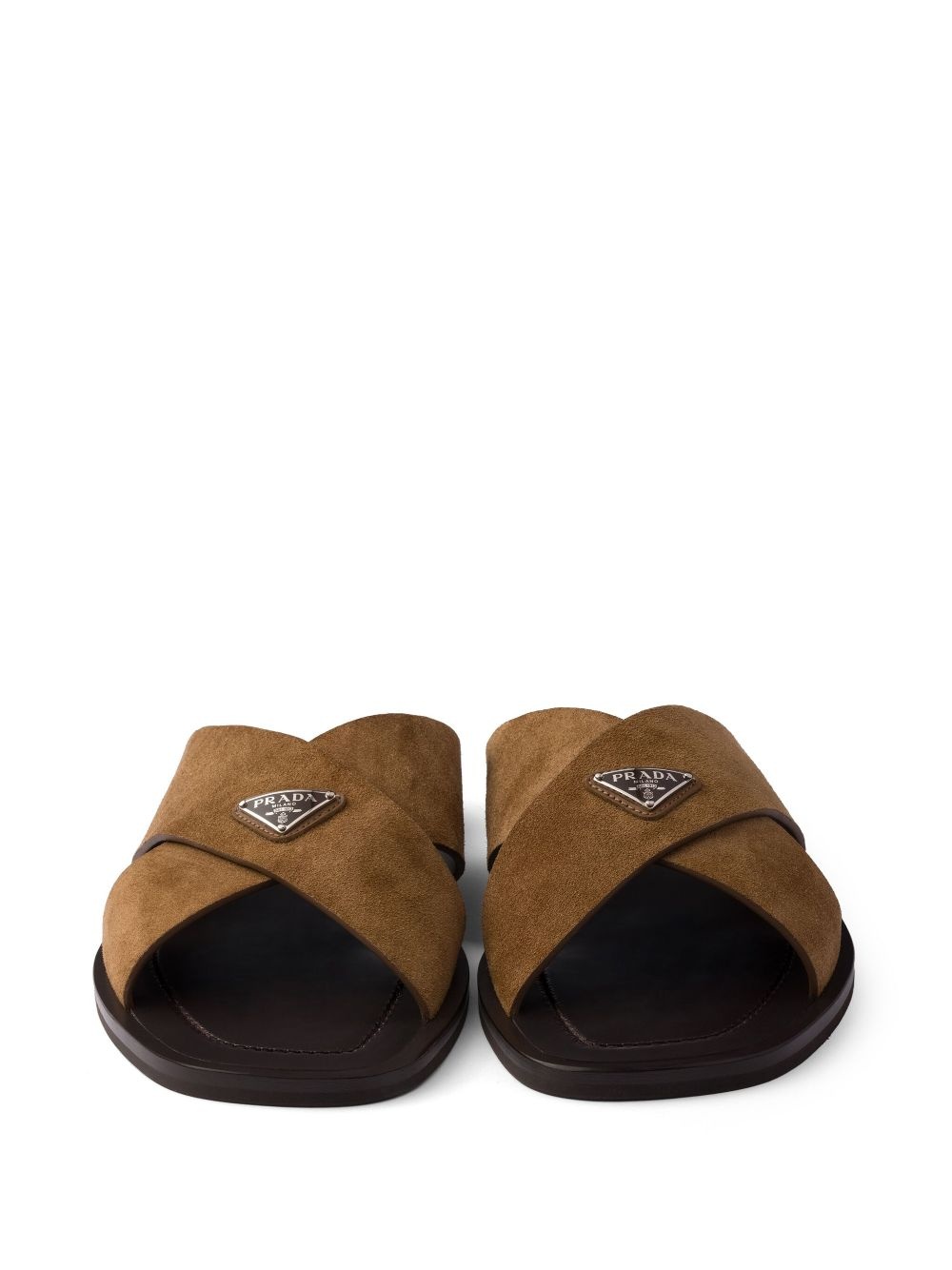 suede crisscross slides - 5