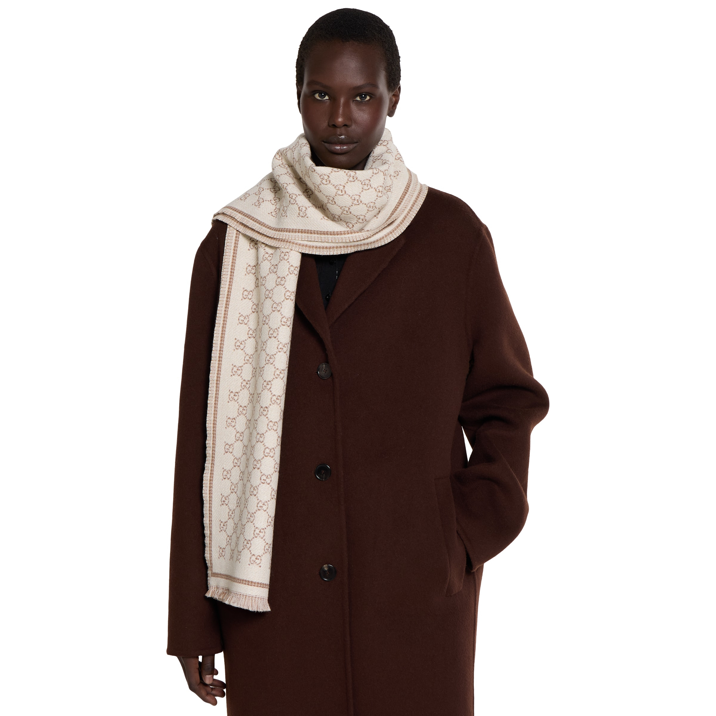 GG wool scarf - 3