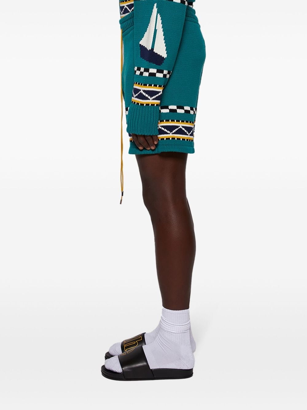 Bateau intarsia-knit shorts - 4