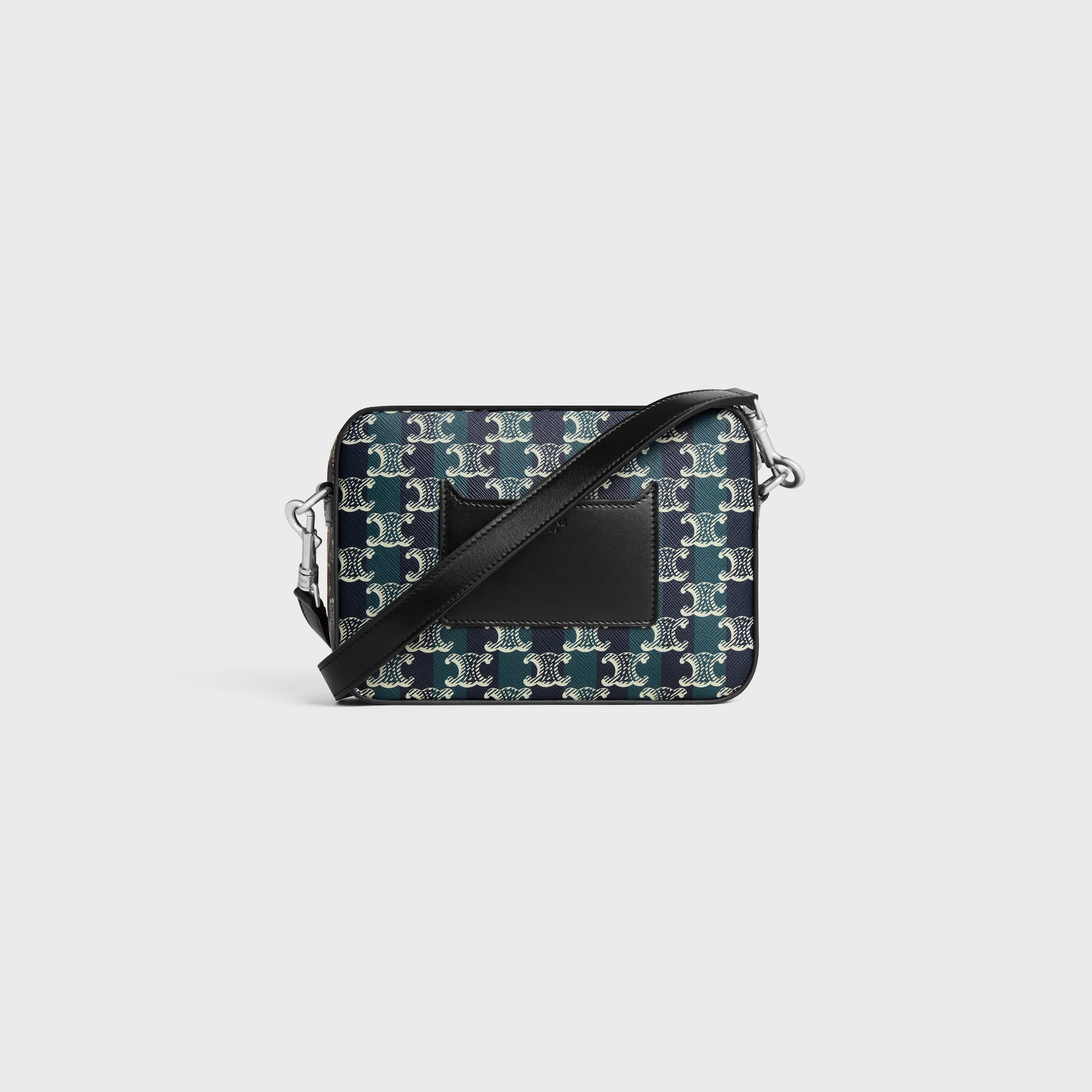 SMALL MESSENGER BAG IN STRIPED TRIOMPHE CANVAS AND CALFSKIN - 3