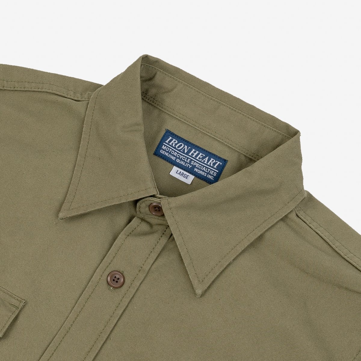 IHSH-354-ODG 9oz Military Shirt - Olive Drab Green - 6