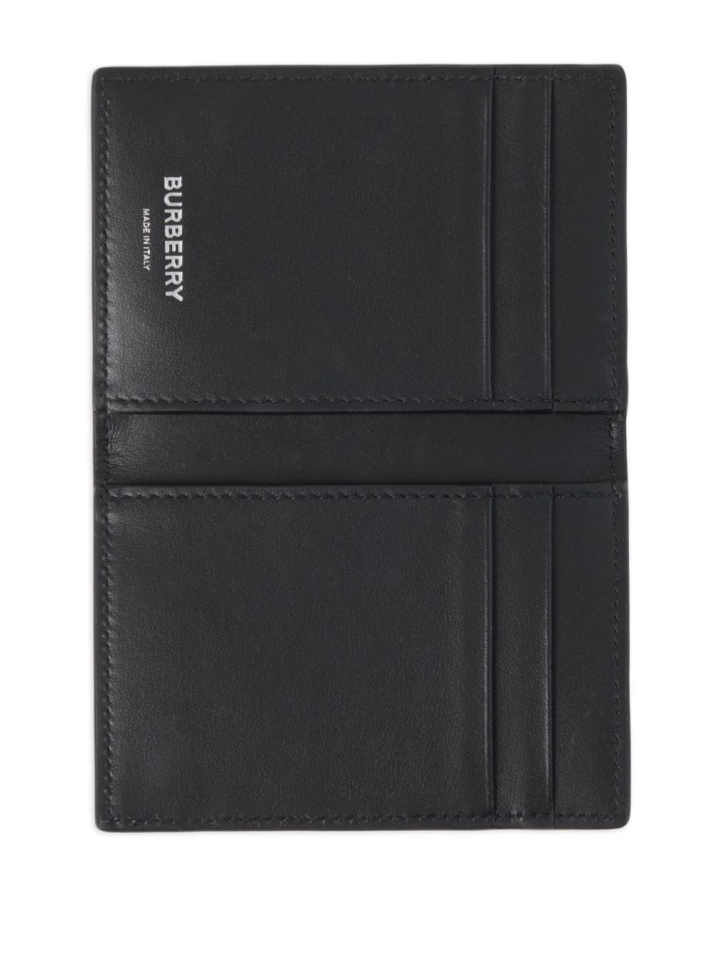 check-pattern leather card holder - 3