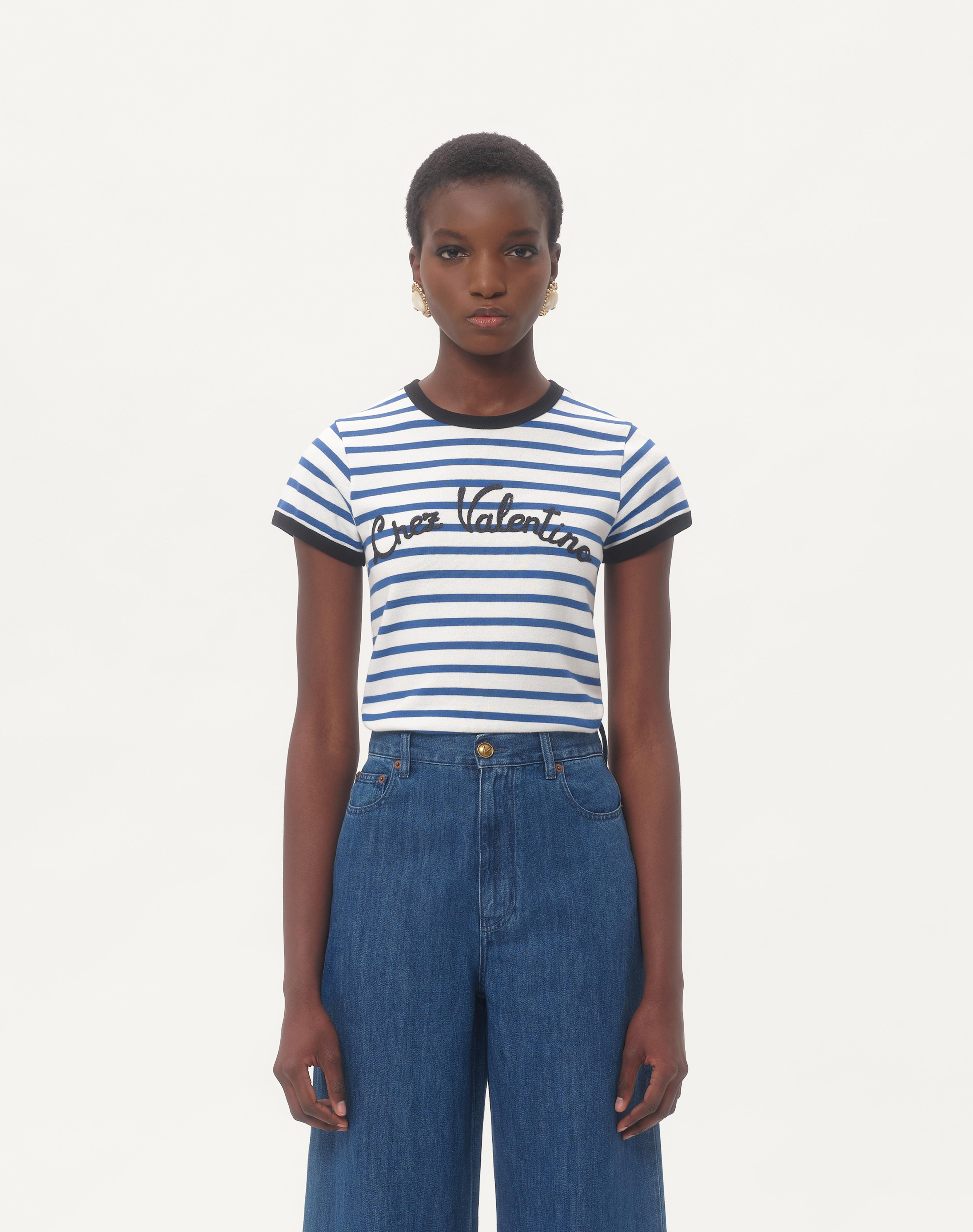 STRIPED JERSEY COTTON T-SHIRT - 5