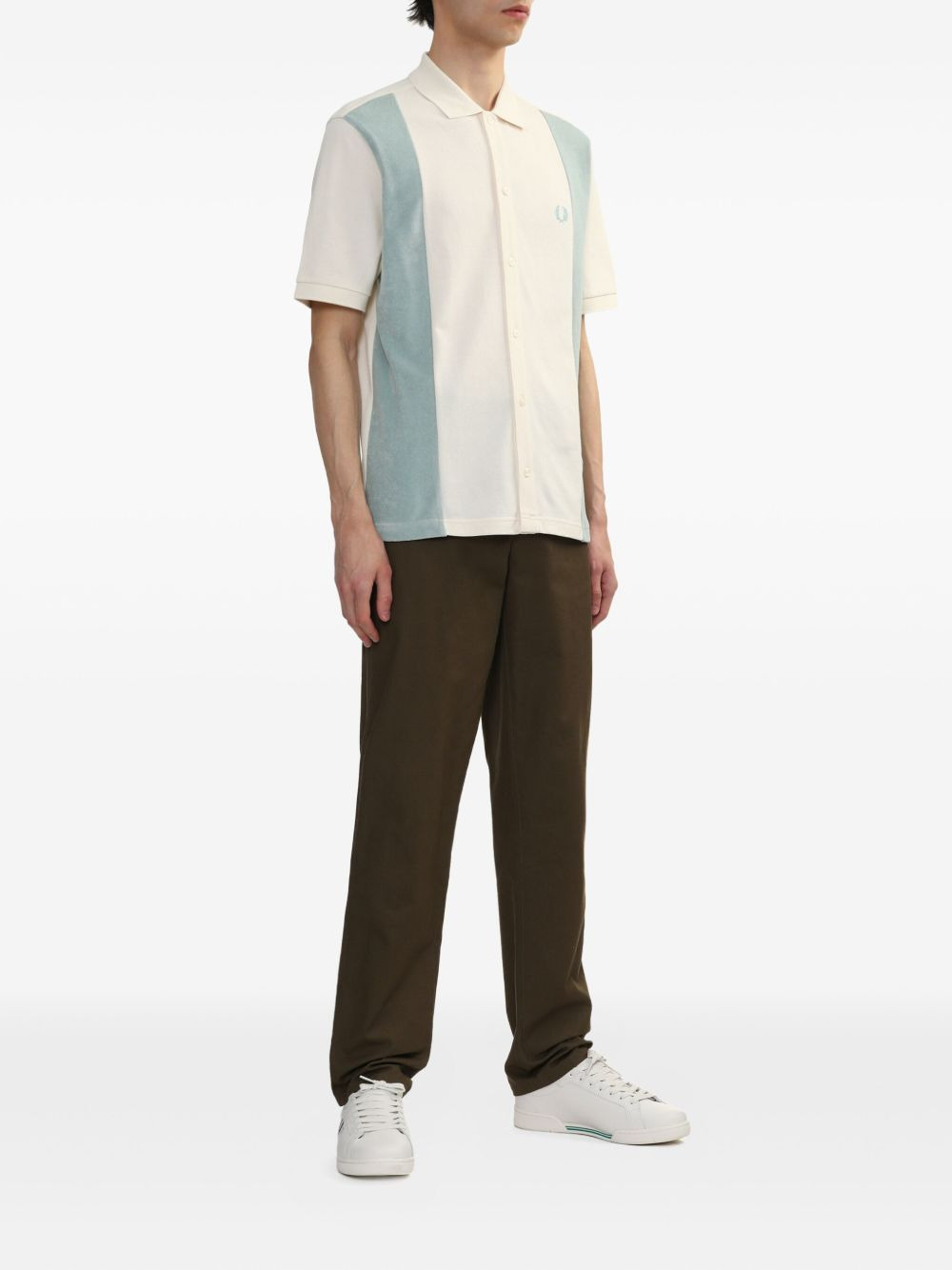 Towelling Panel short-sleeve shirt - 2