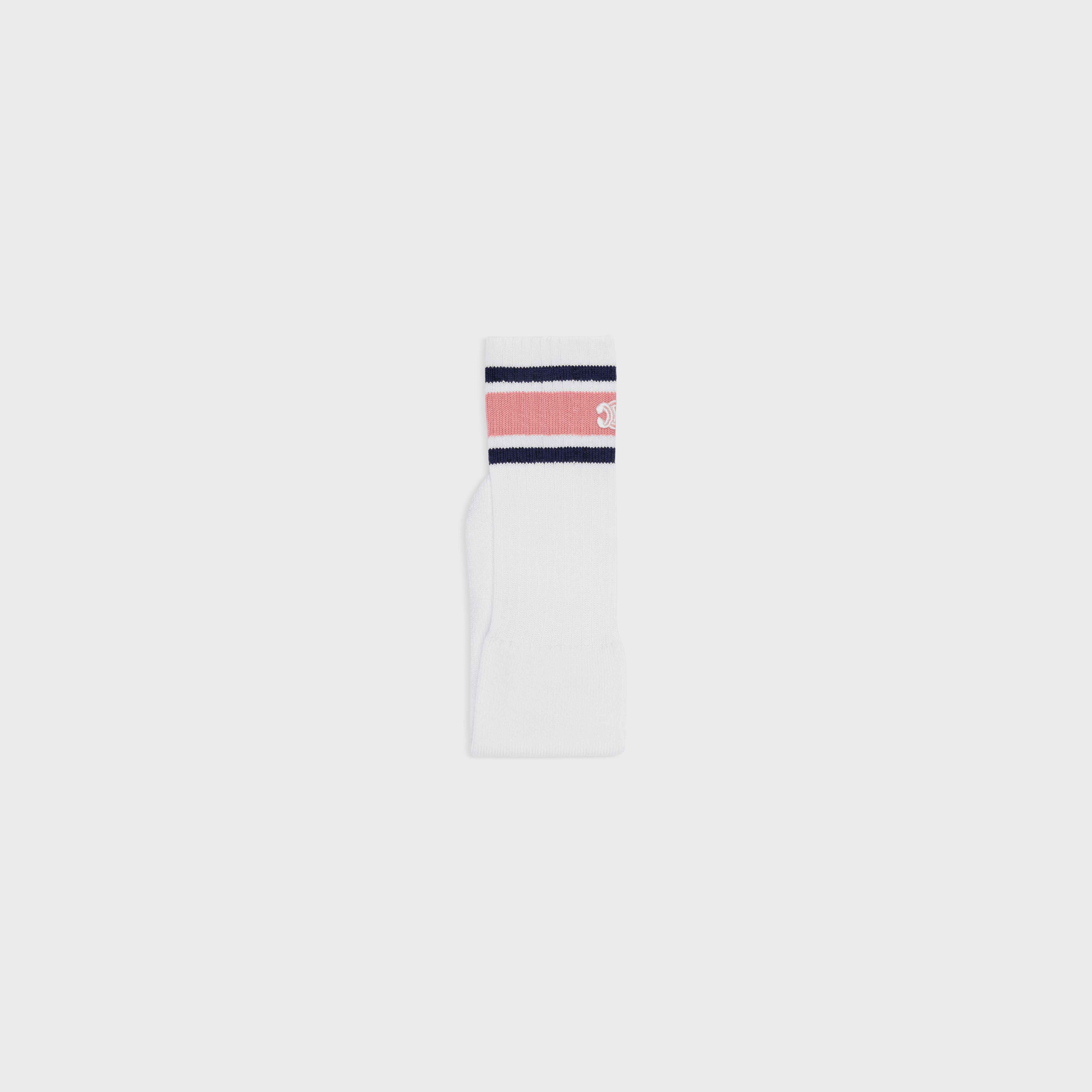TRIOMPHE SOCKS IN STRIPED COTTON - 2