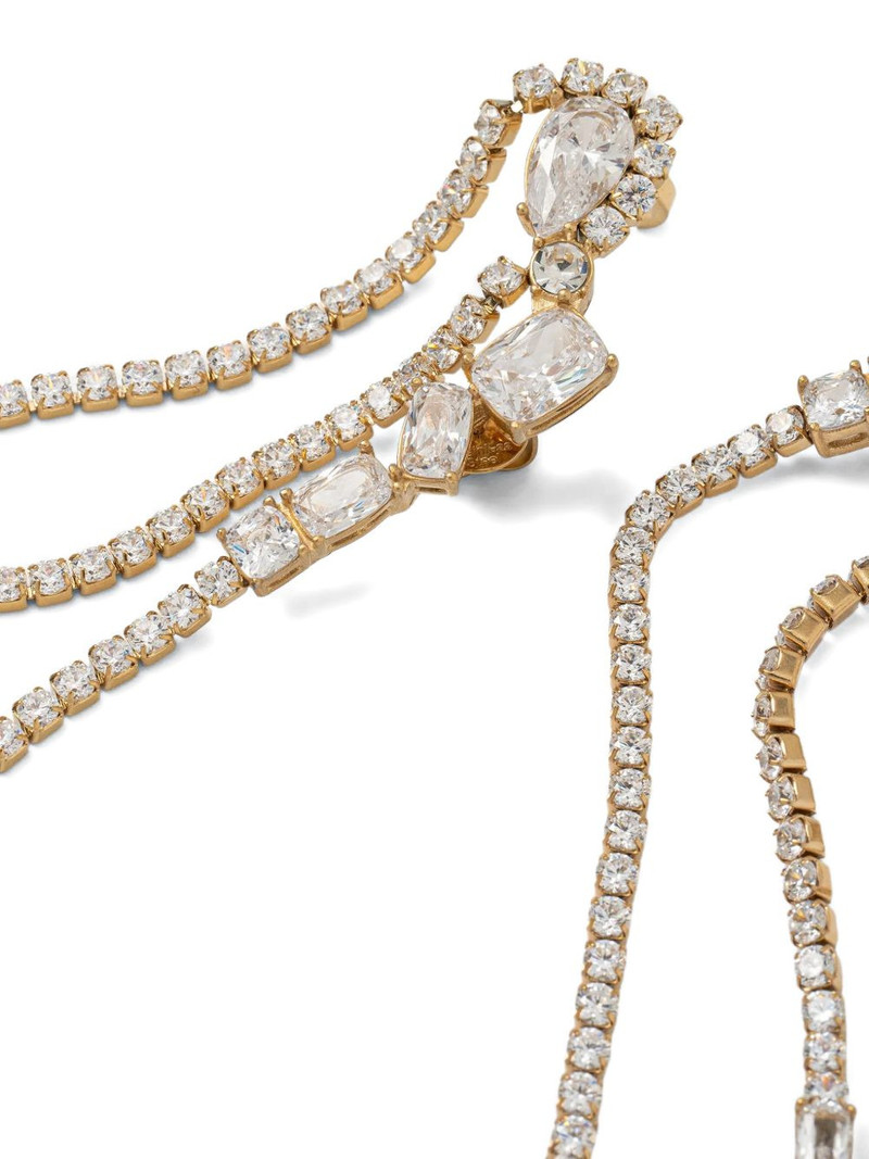 GUESS USA crystal-embellished drop earrings outlook