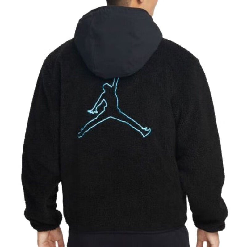 Air Jordan Brand Patch Zipper Hoodie Men's Black FB1908-010 - 3