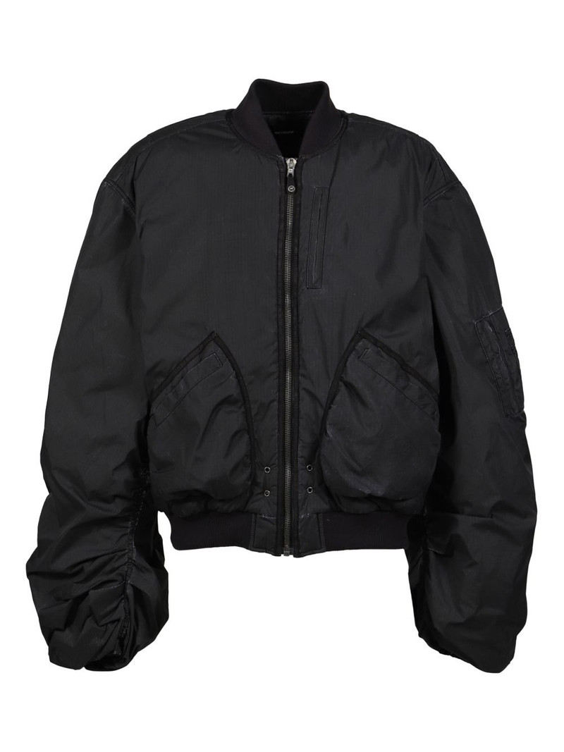 gathered-effect bomber jacket 1