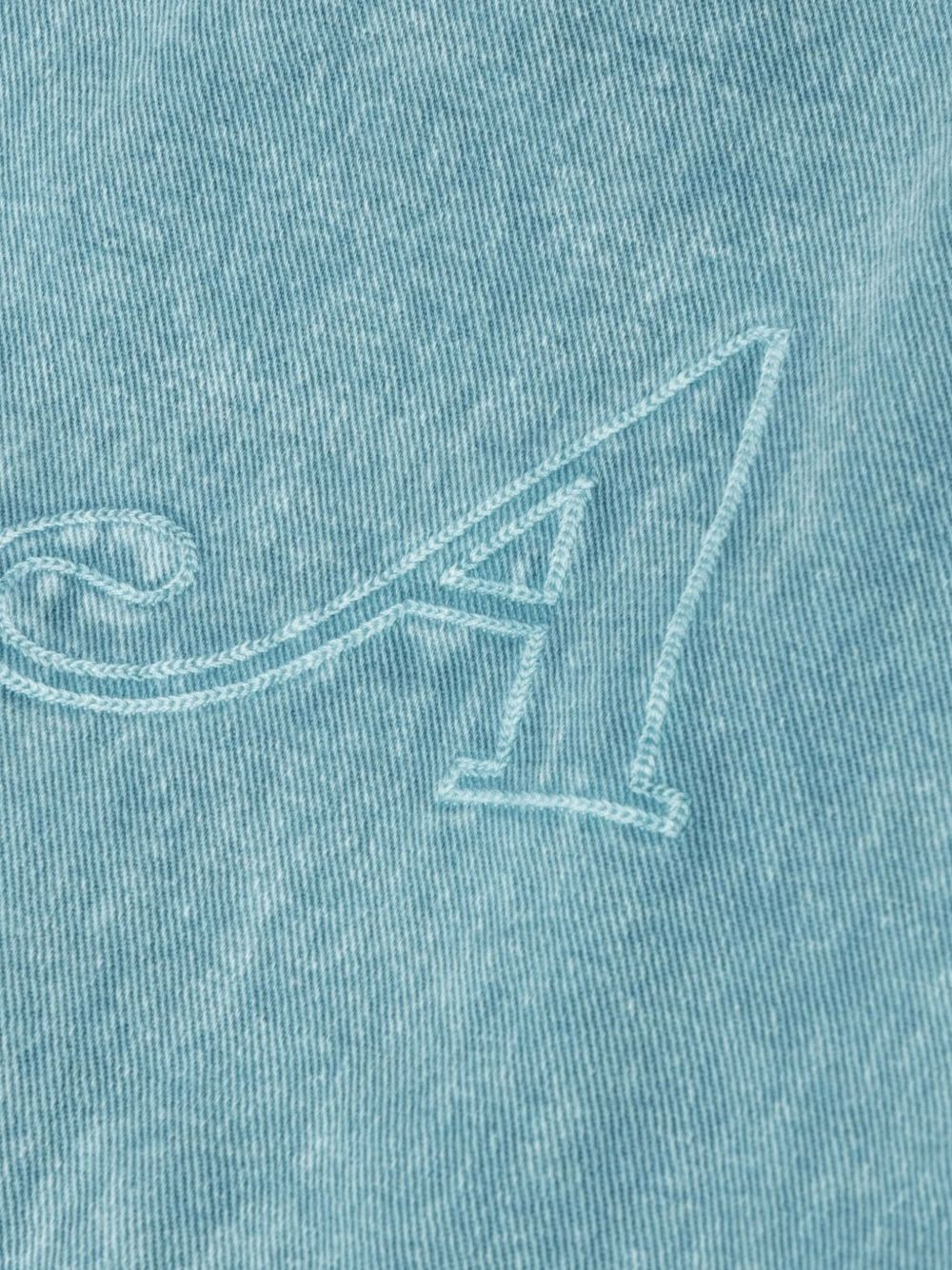 embroidered-pocket trousers - 5