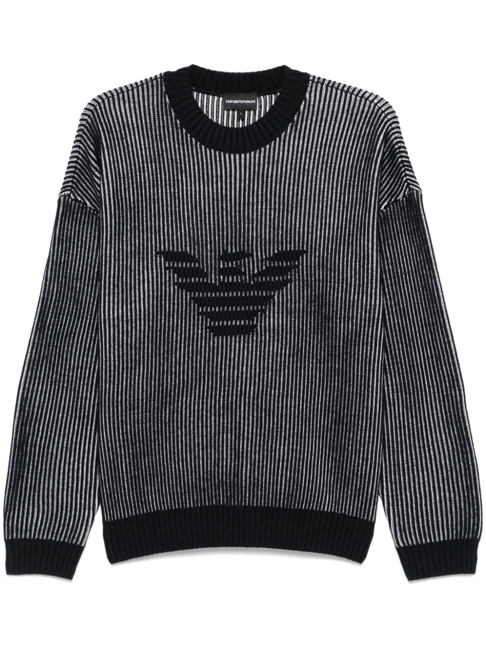 two-tone fisherman’s knit sweater - 1