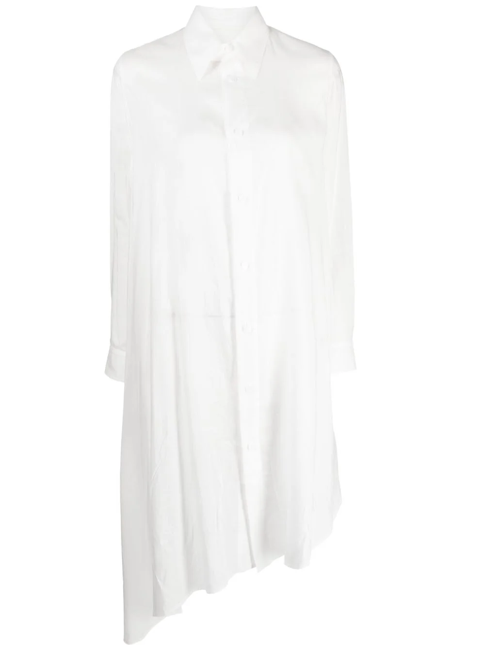 draped-detail asymmetric dress - 1