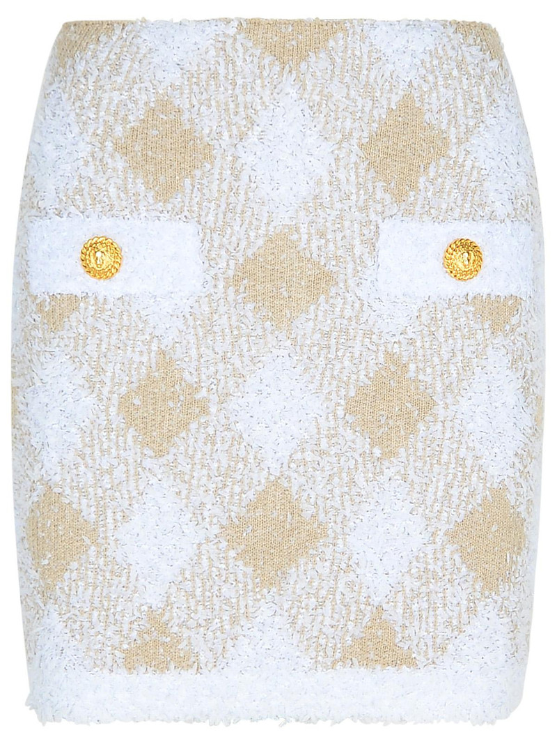 Balmain Beige Polyamide Blend Skirt Women - 1