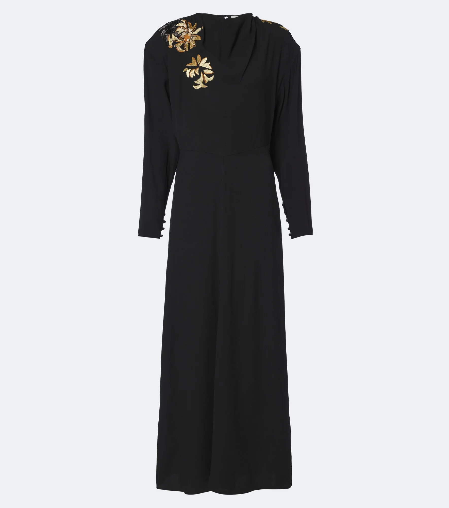 Samsha embellished crêpe maxi dress - 1