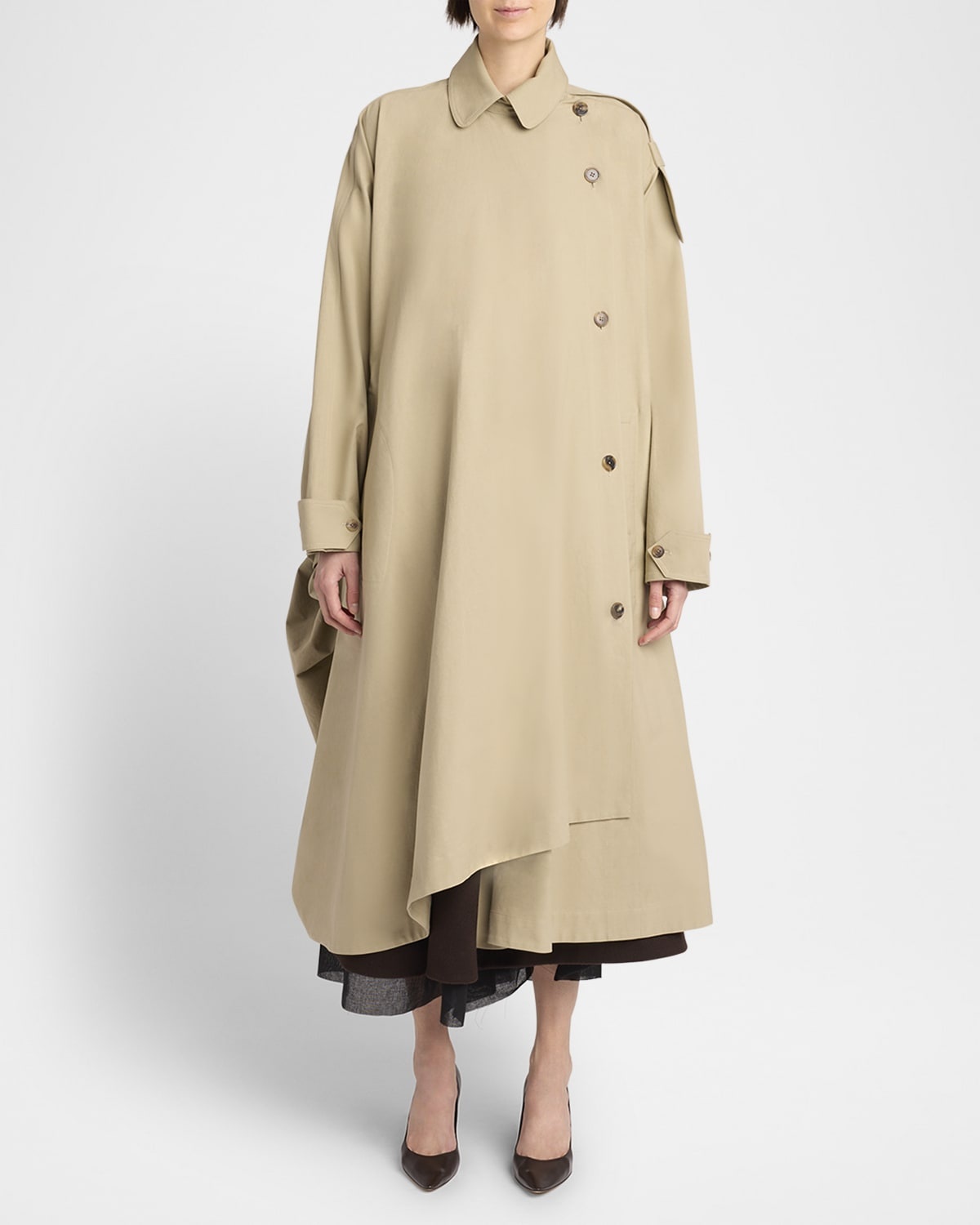 The Row Aralia Long A-Line Coat | neimanmarcus | REVERSIBLE