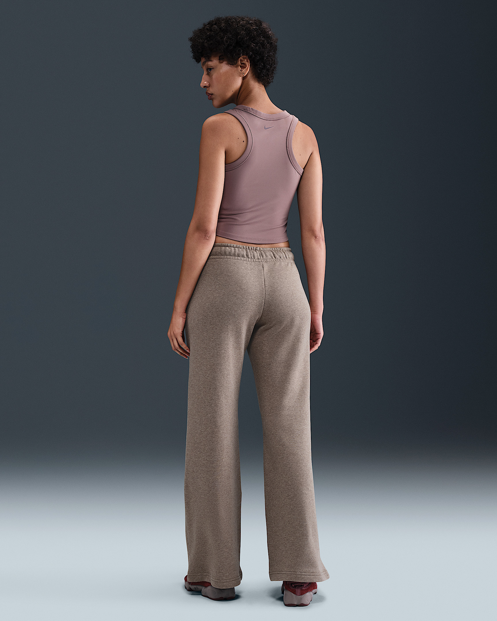 Nike Sportswear Club Fleece Women's Mid-Rise Wide-Leg Sweatpants - 4