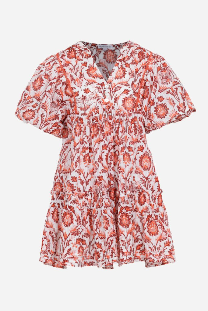 Mini Dress Aria for girls - Pink Victorian - 1