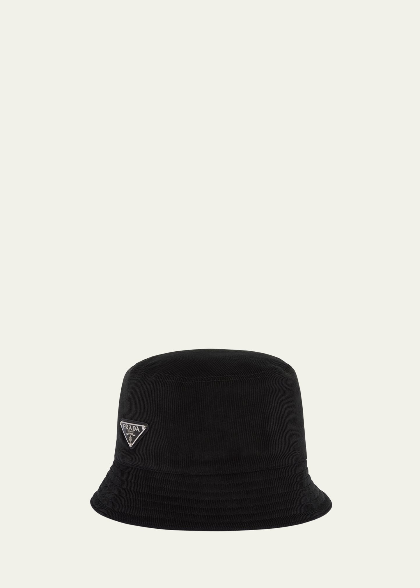Men's Triangle Logo Corduroy Bucket Hat - 1