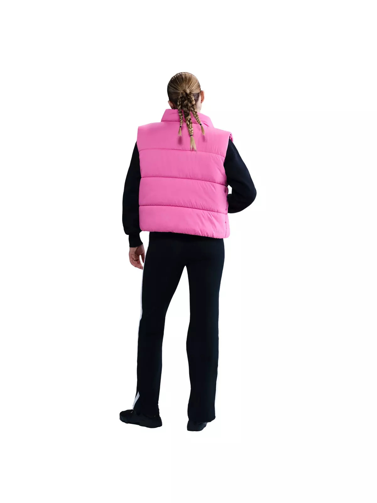 Women's Sportswear Classic Puffer Therma-FIT Loose Vest -Pink/White - 5