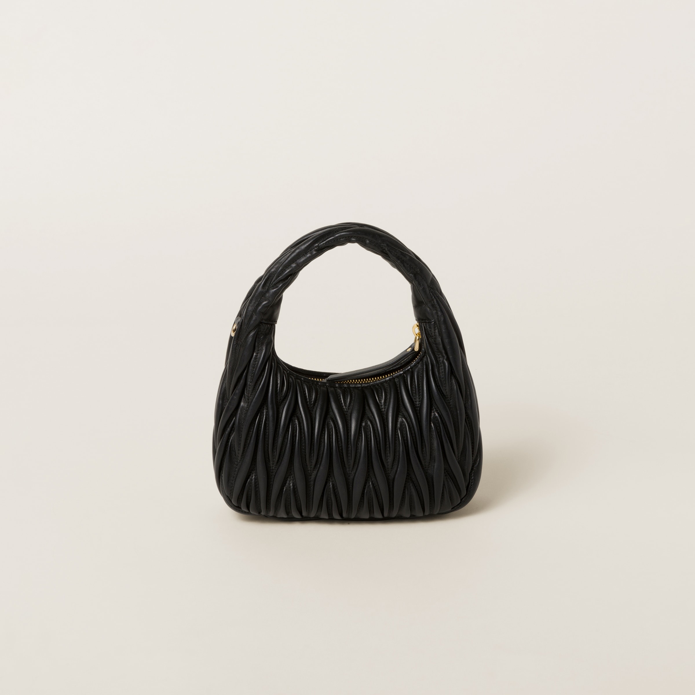 Wander matelassé nappa leather mini hobo bag - 3