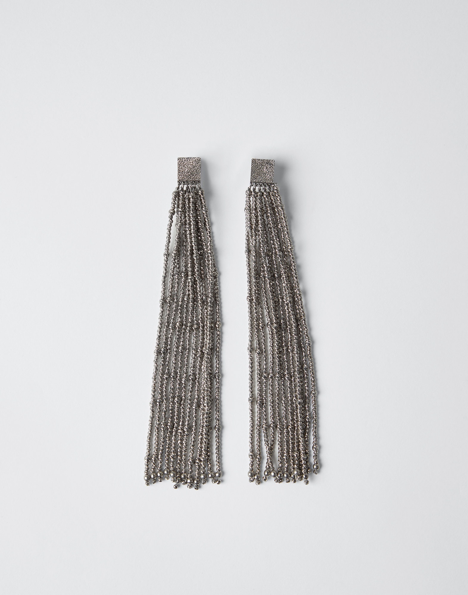 【送料&関税込】Brunello Cucinelli llic Earings With Rea Brunello Cucinelli - Black Monili Loop Earrings | Mitchell