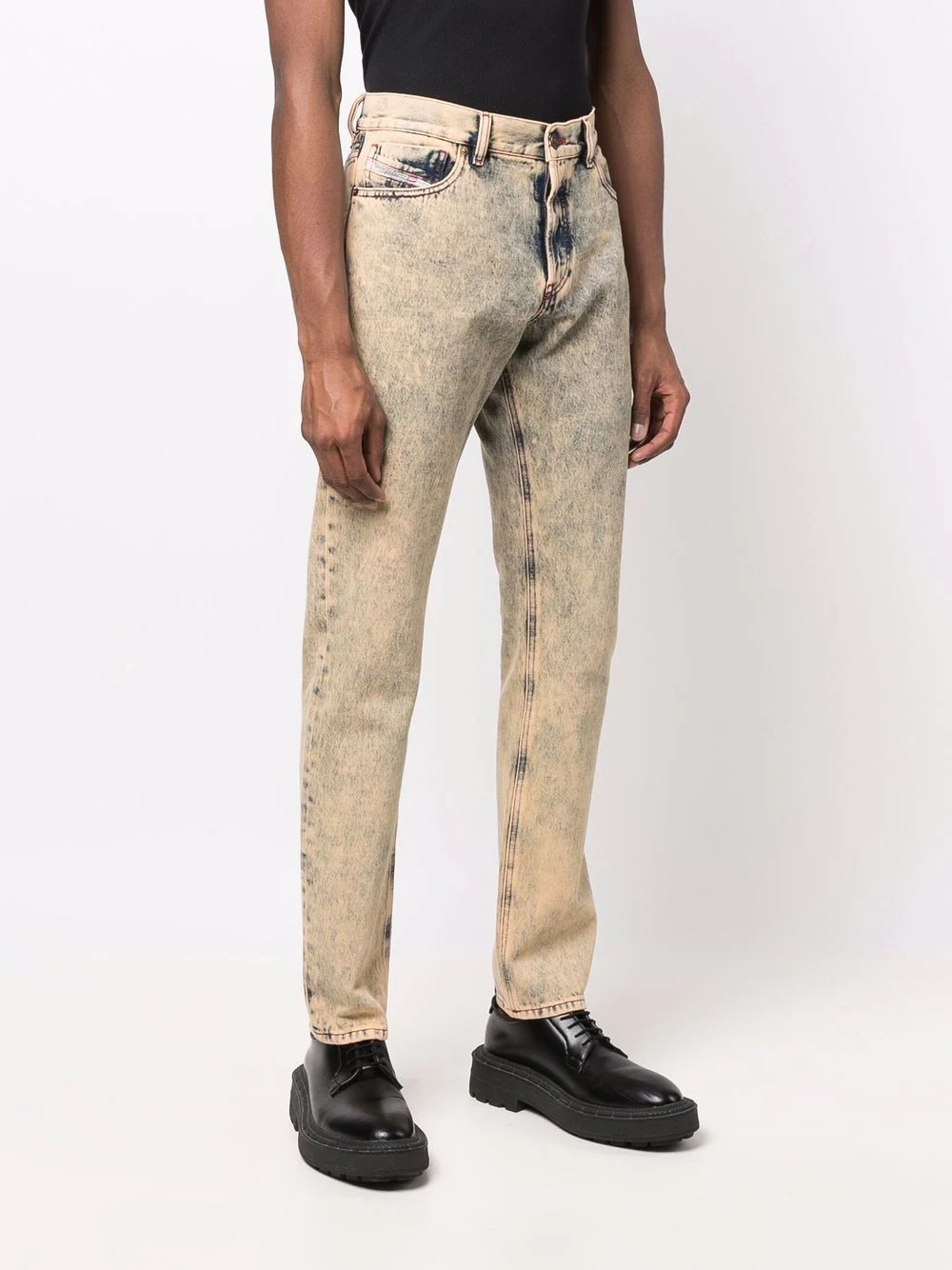 acid-wash straight-leg jeans - 3