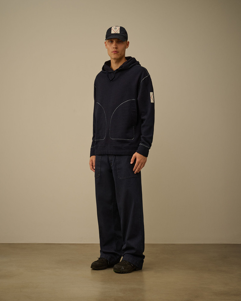 C.P. Company Indigo Fleece Hooded Sweatshirt outlook