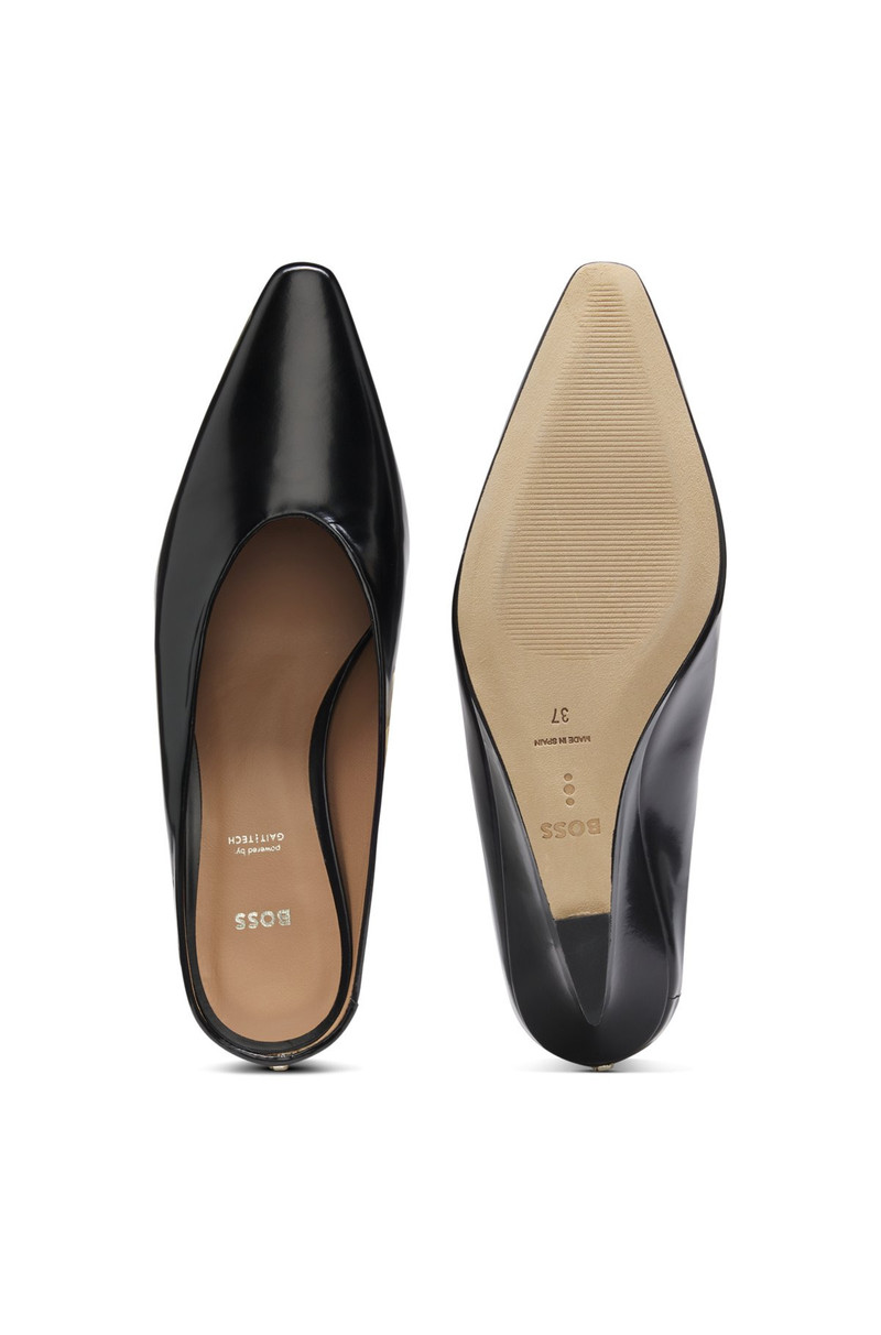 WEDGE-HEEL MULES IN LEATHER 5