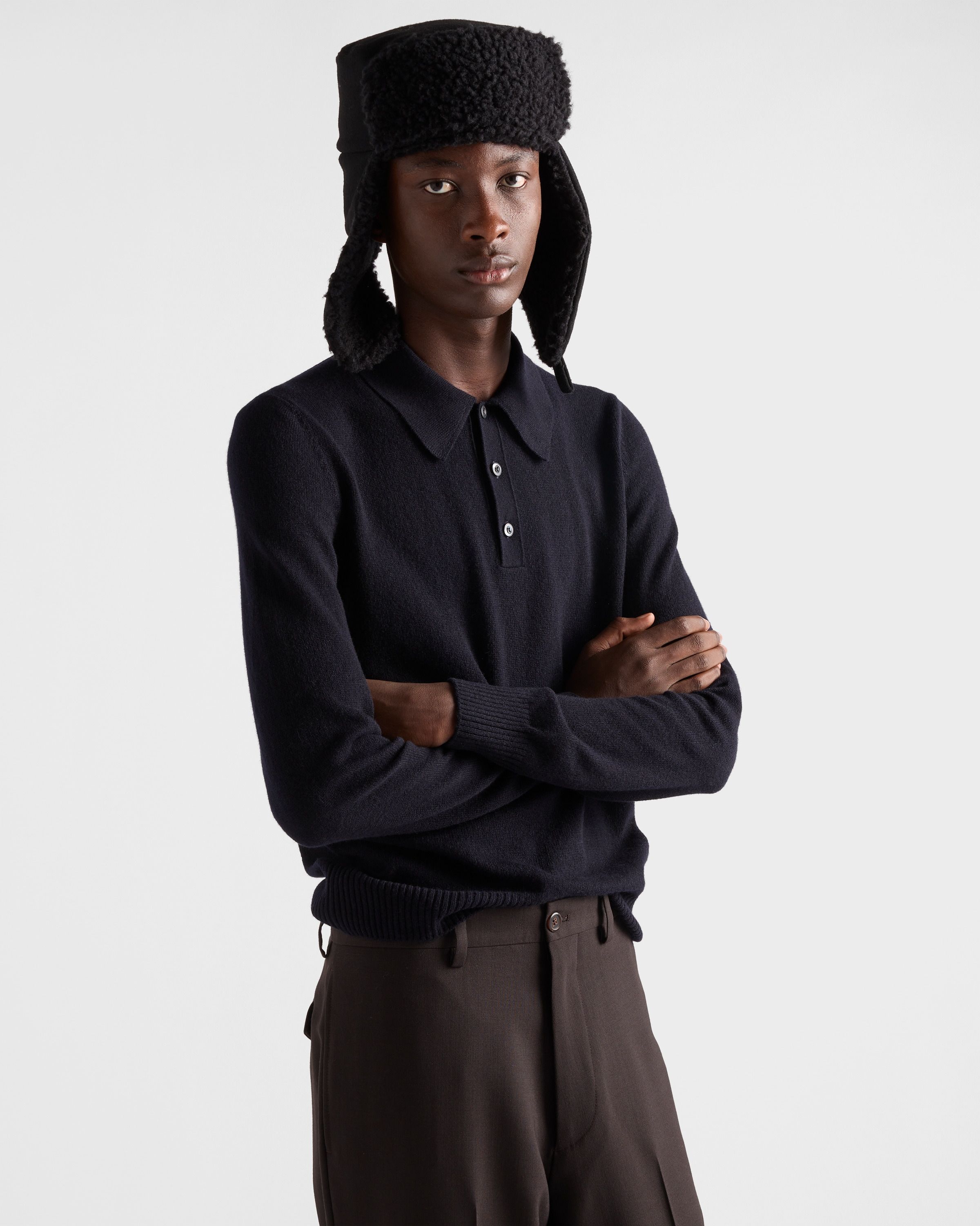 Cashmere polo shirt - 4