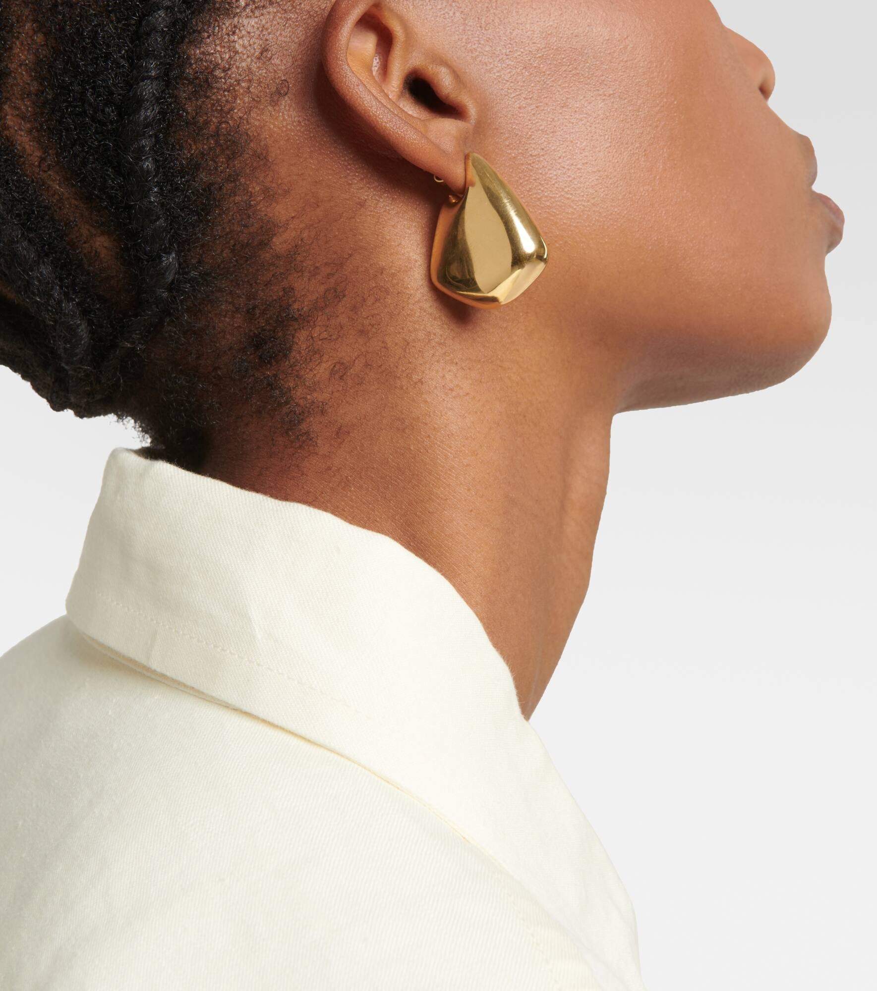 Fin Small 18kt gold-plated sterling silver earrings - 6