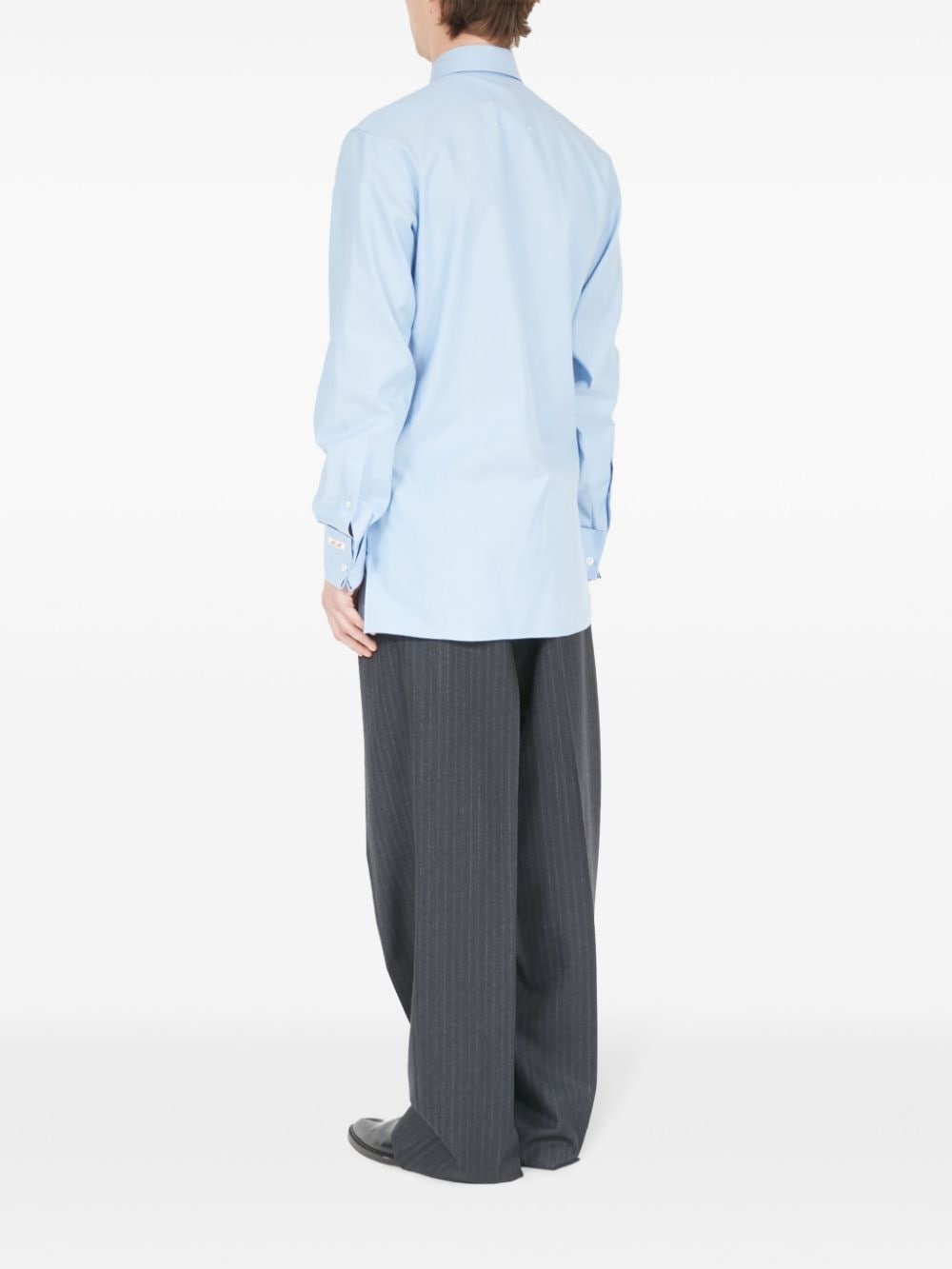 oversized-collar cotton shirt - 5