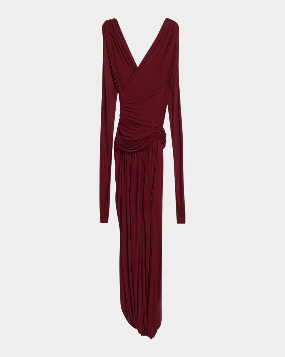 Mailie Long-Sleeve Draped Jersey Maxi Dress - 1