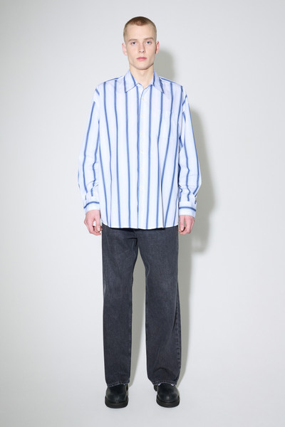 Our Legacy Borrowed Shirt Blue Crypto Stripe outlook