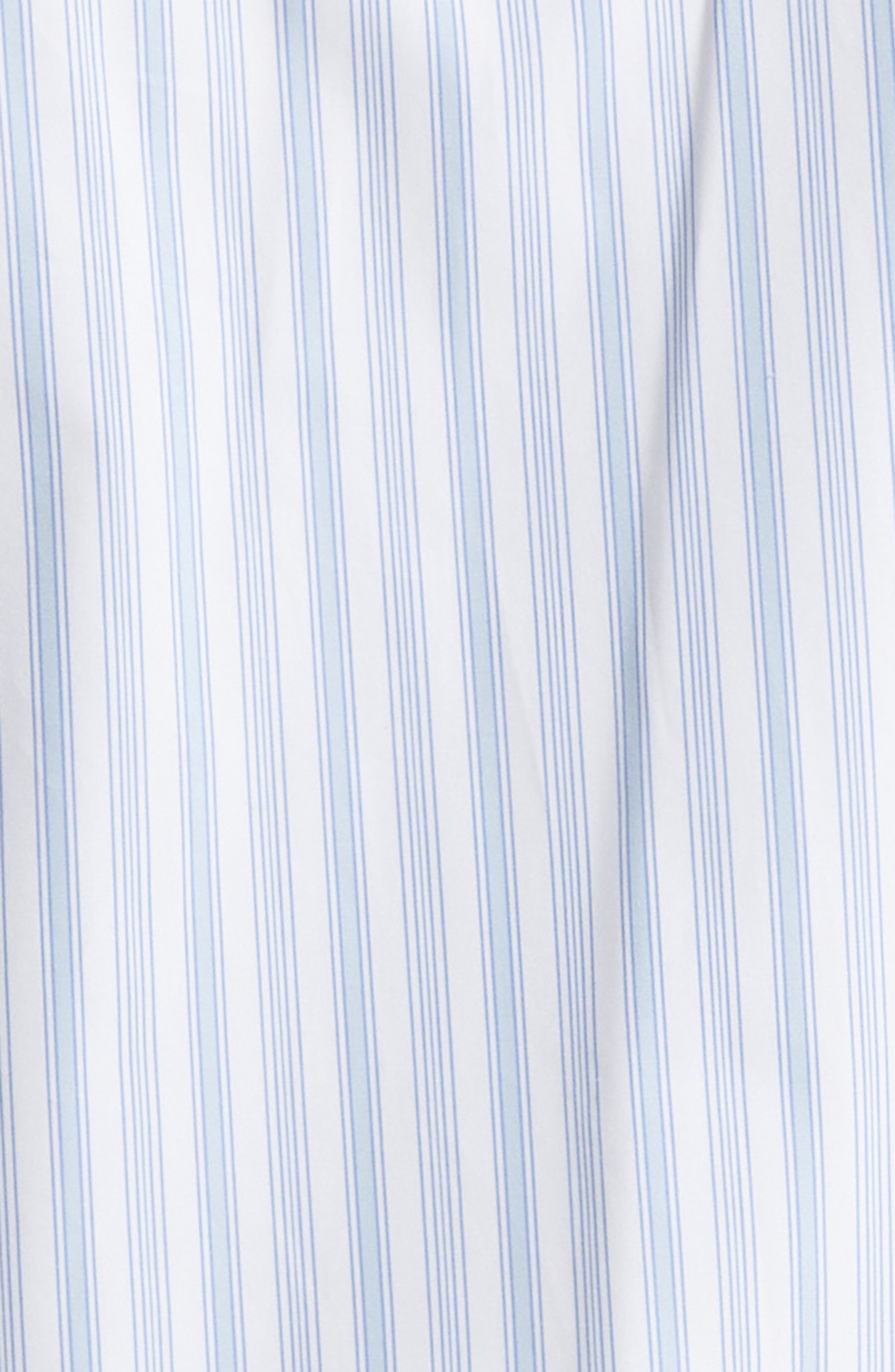 McQueen Canvas Detail Harness Strap Cotton Poplin Button-Up Shirt in Optic White-S Blue at Nordstrom - 7