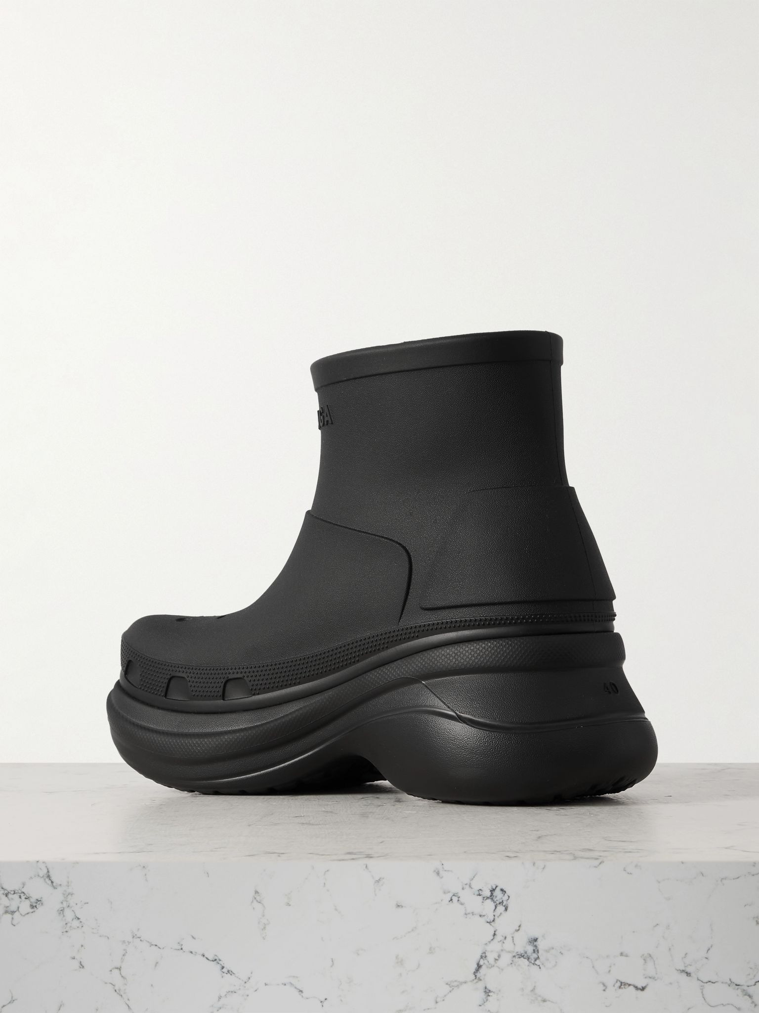 + Crocs EVA rubber platform ankle boots Black - 3