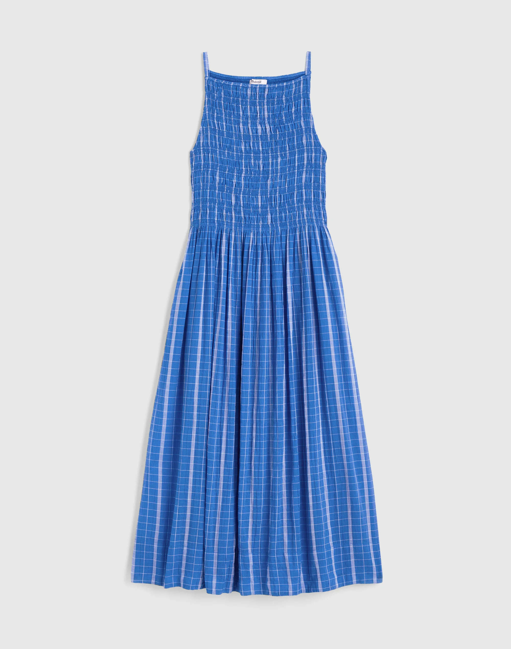 Smocked High-Neck Mini Dress - 1