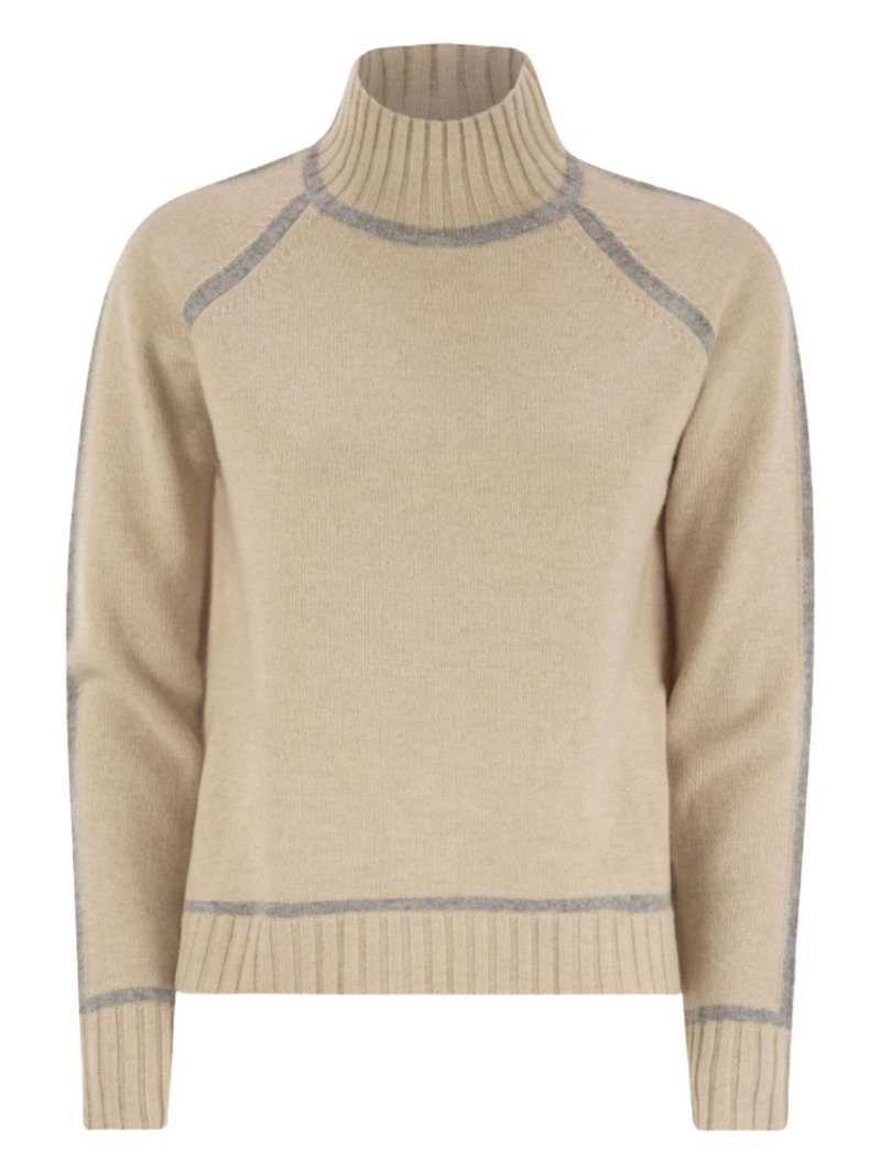 turtleneck raglan-sleeve sweater 1