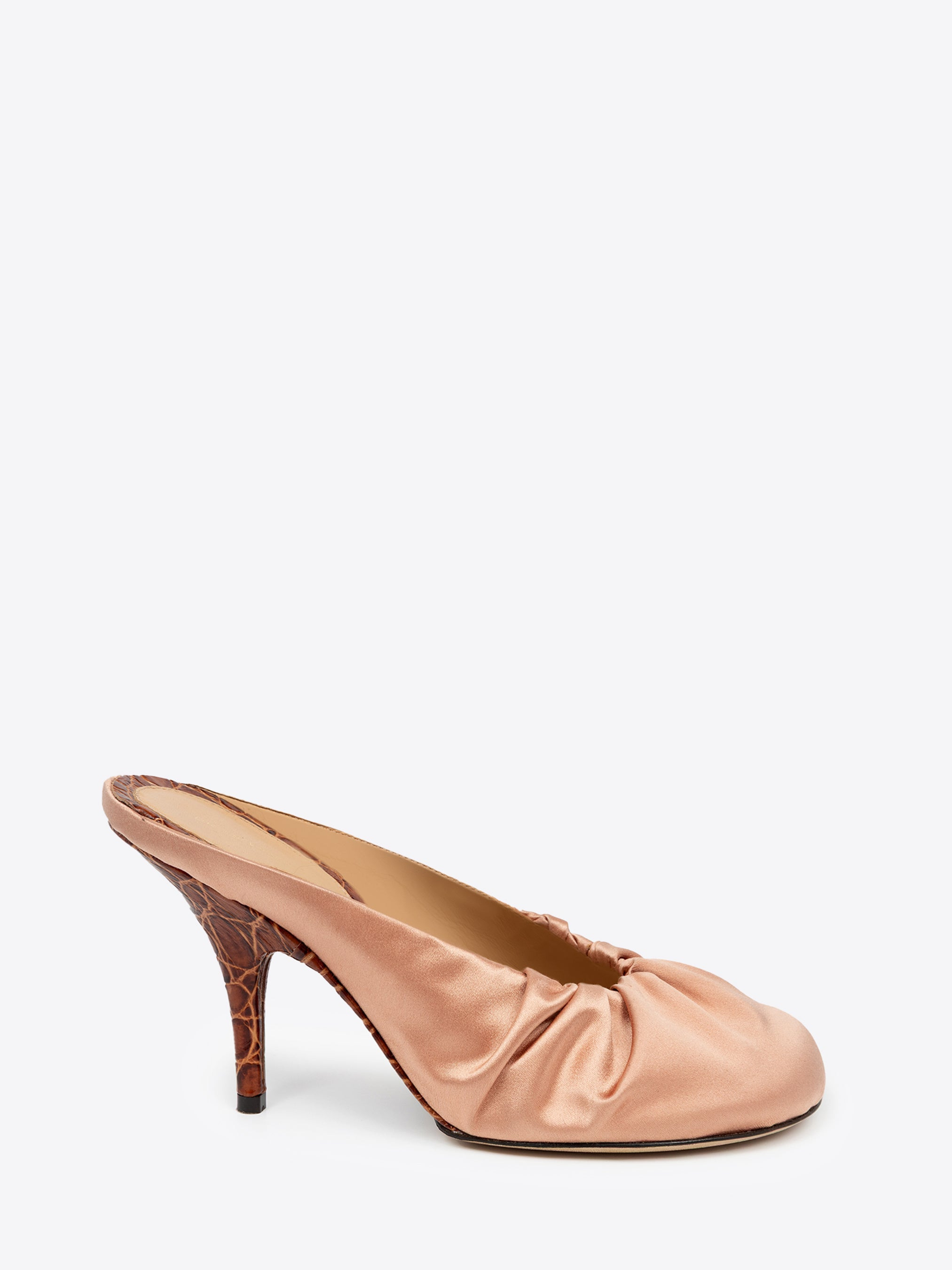 HEELED SATIN MULES - 2