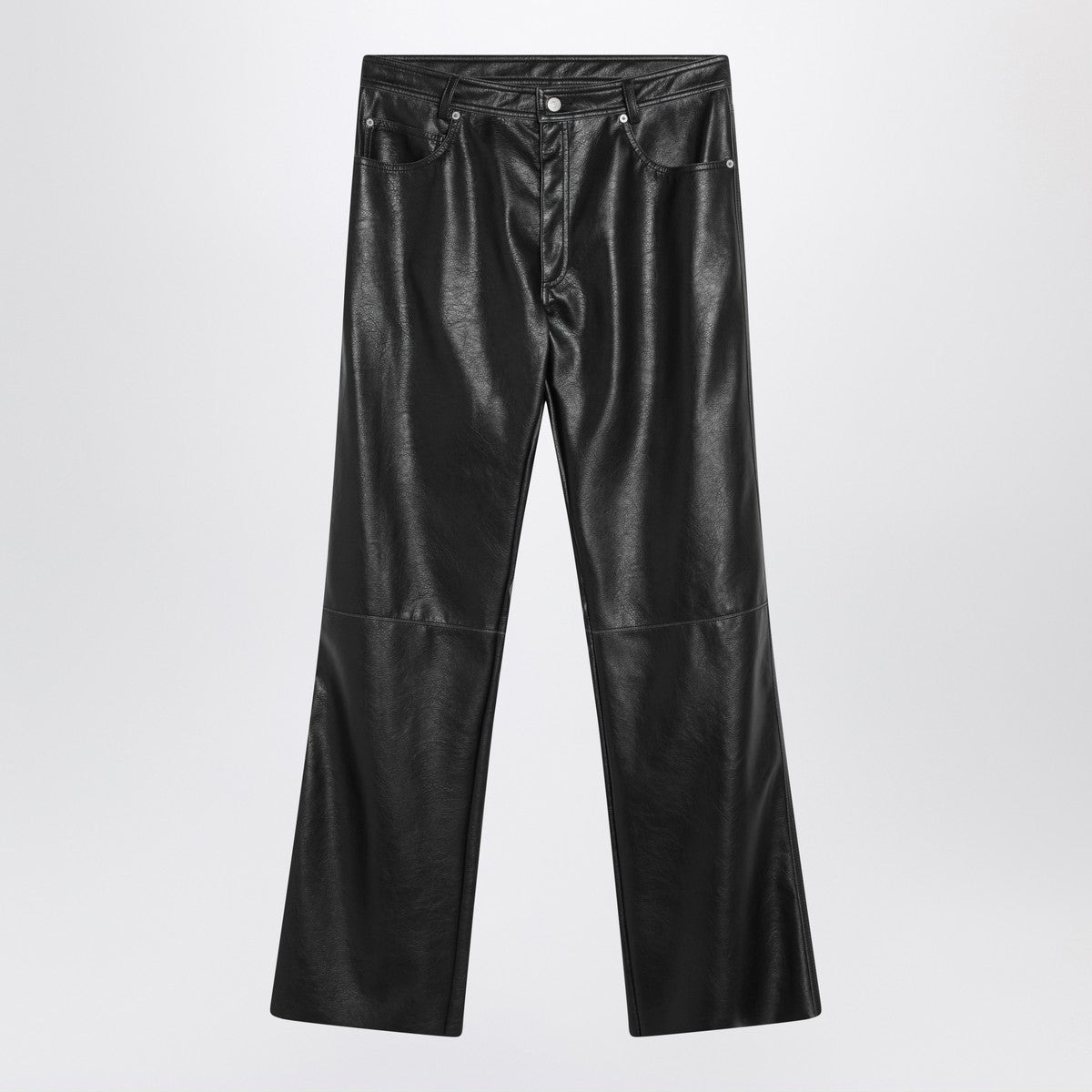 MM6 Maison Margiela Black faux leather trousers - 1