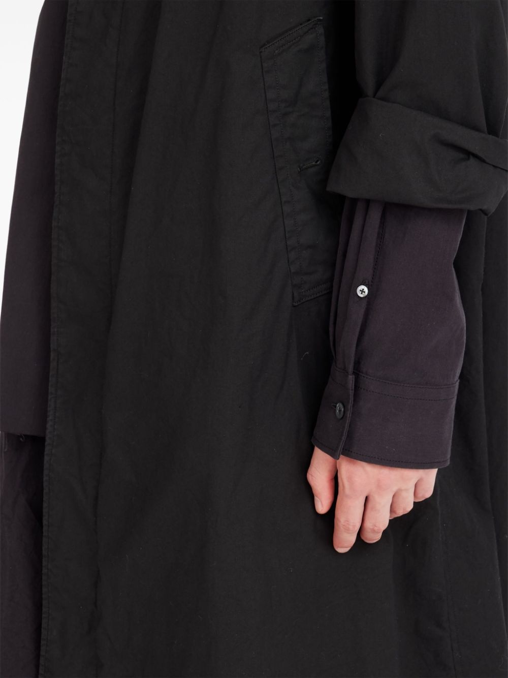 layered trench coat - 7