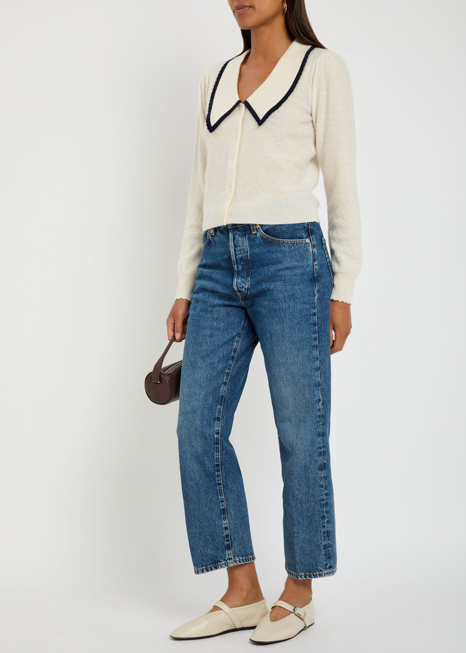 Frame Pointelle Cashmere Cardigan - 4