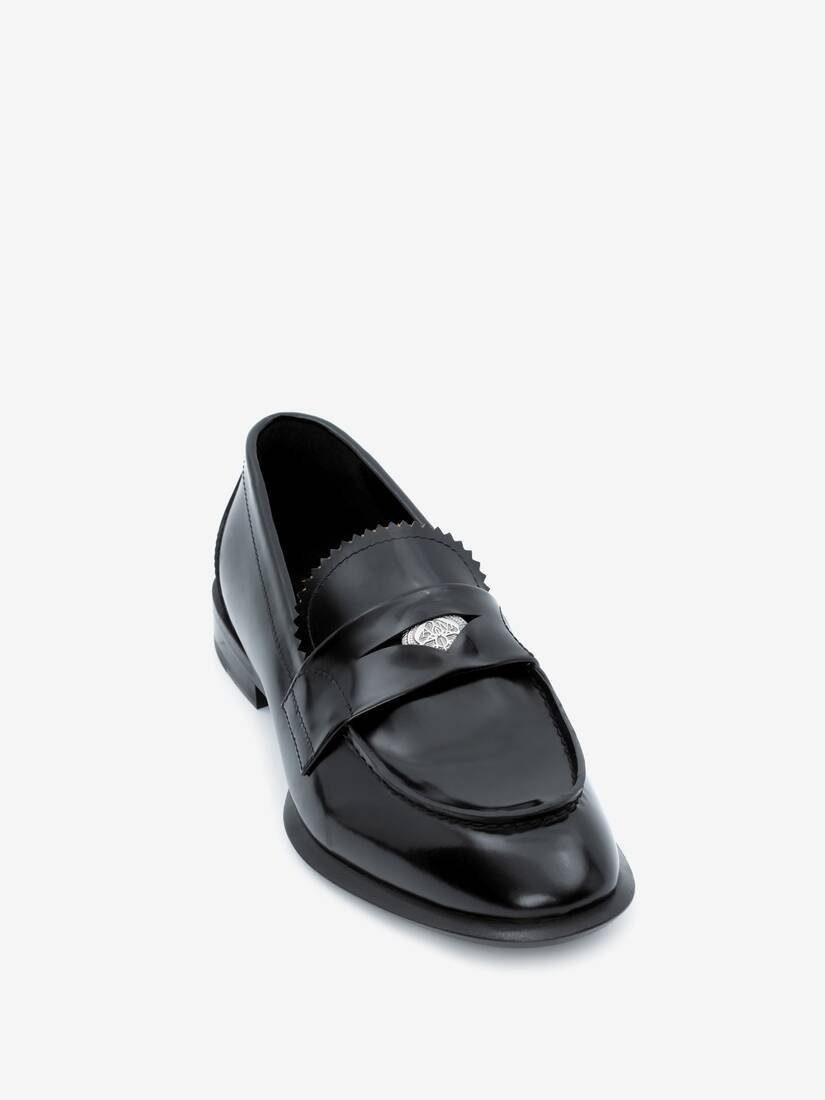 Seal Logo Loafer in Black/silver - 2