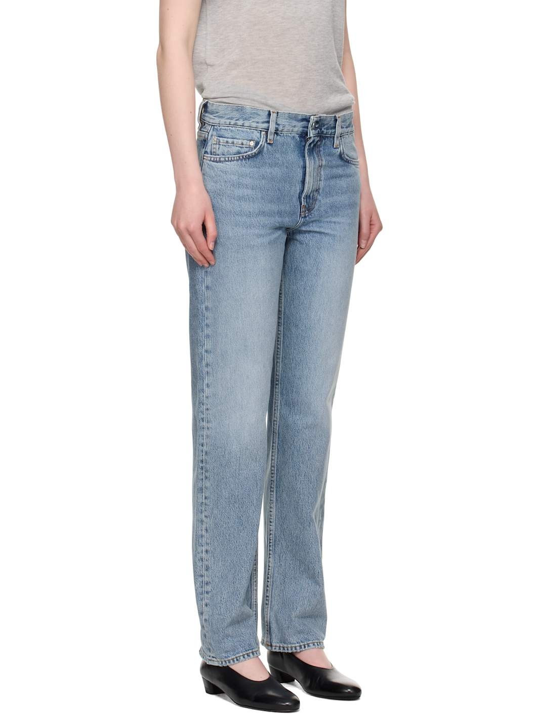 Blue Low Straight Jeans - 2