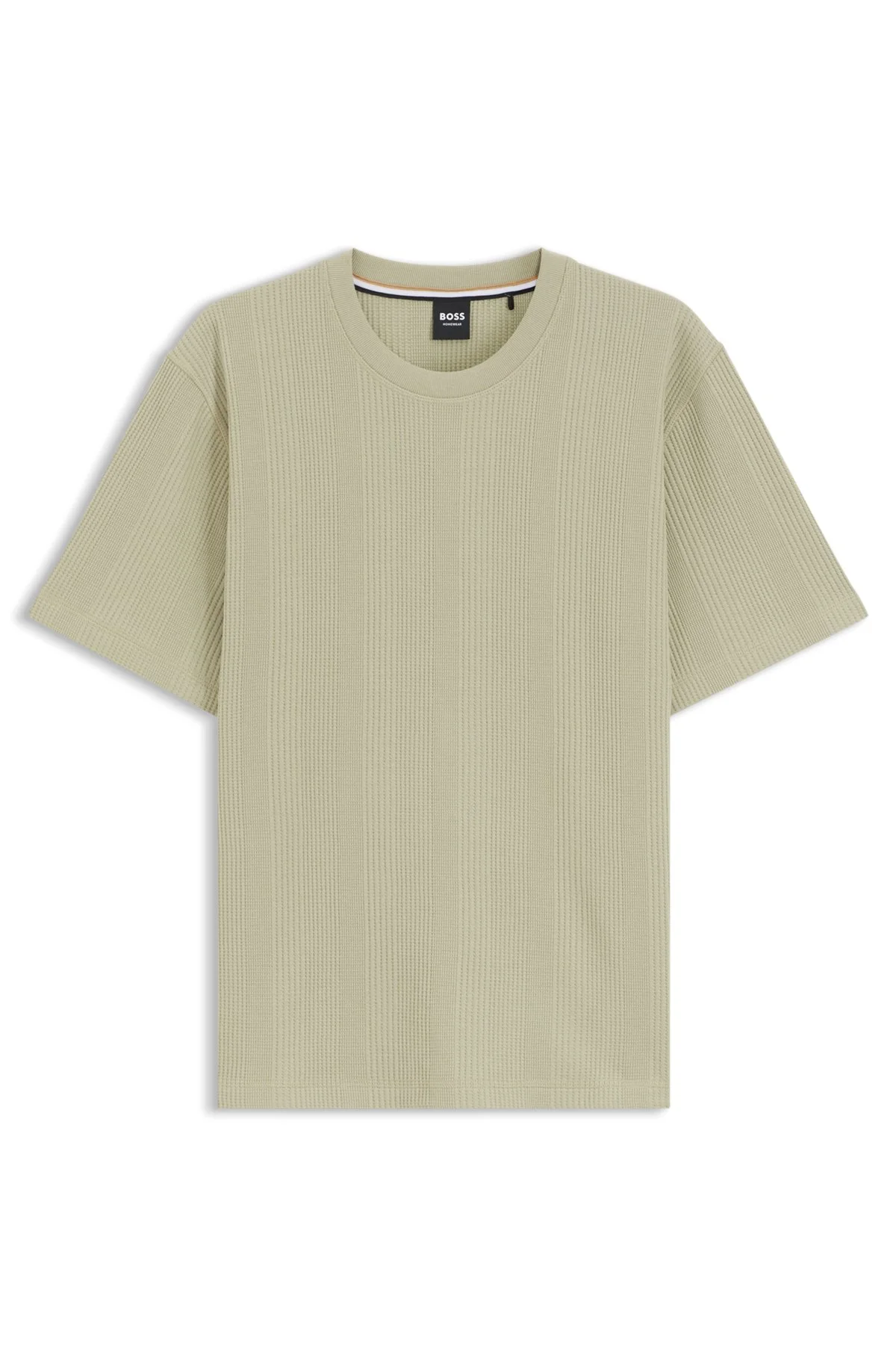 COTTON-BLEND T-SHIRT WITH WAFFLE STRUCTURE - 1