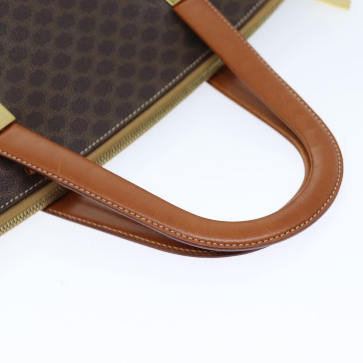 CELINE Macadam Canvas Hand Bag Pvc Brown - 7
