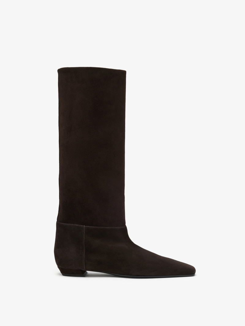 Trap Flat Boots in Kidsuede 1