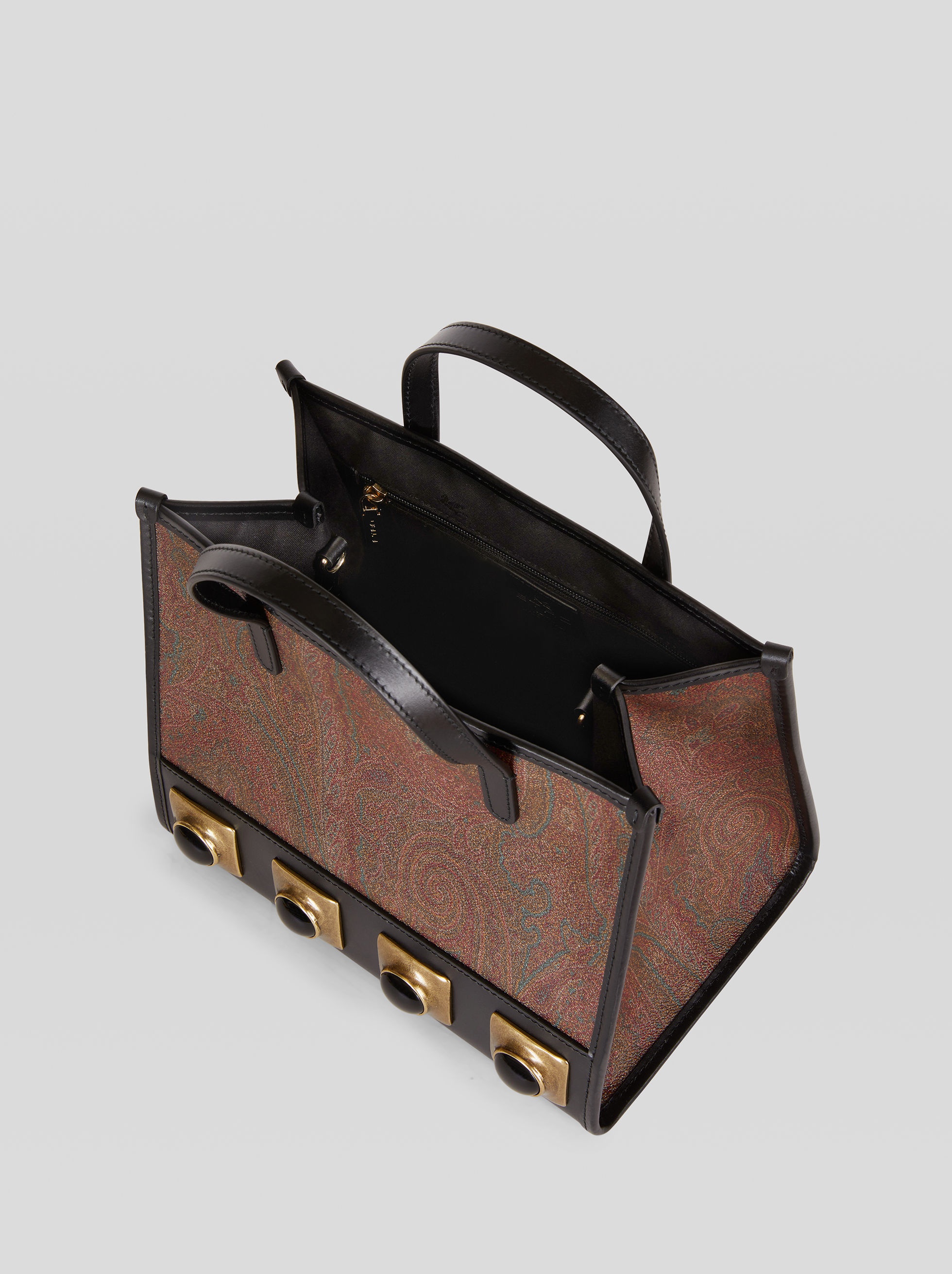 CROWN ME PAISLEY SHOPPING BAG WITH STUDS AND STONES - 4