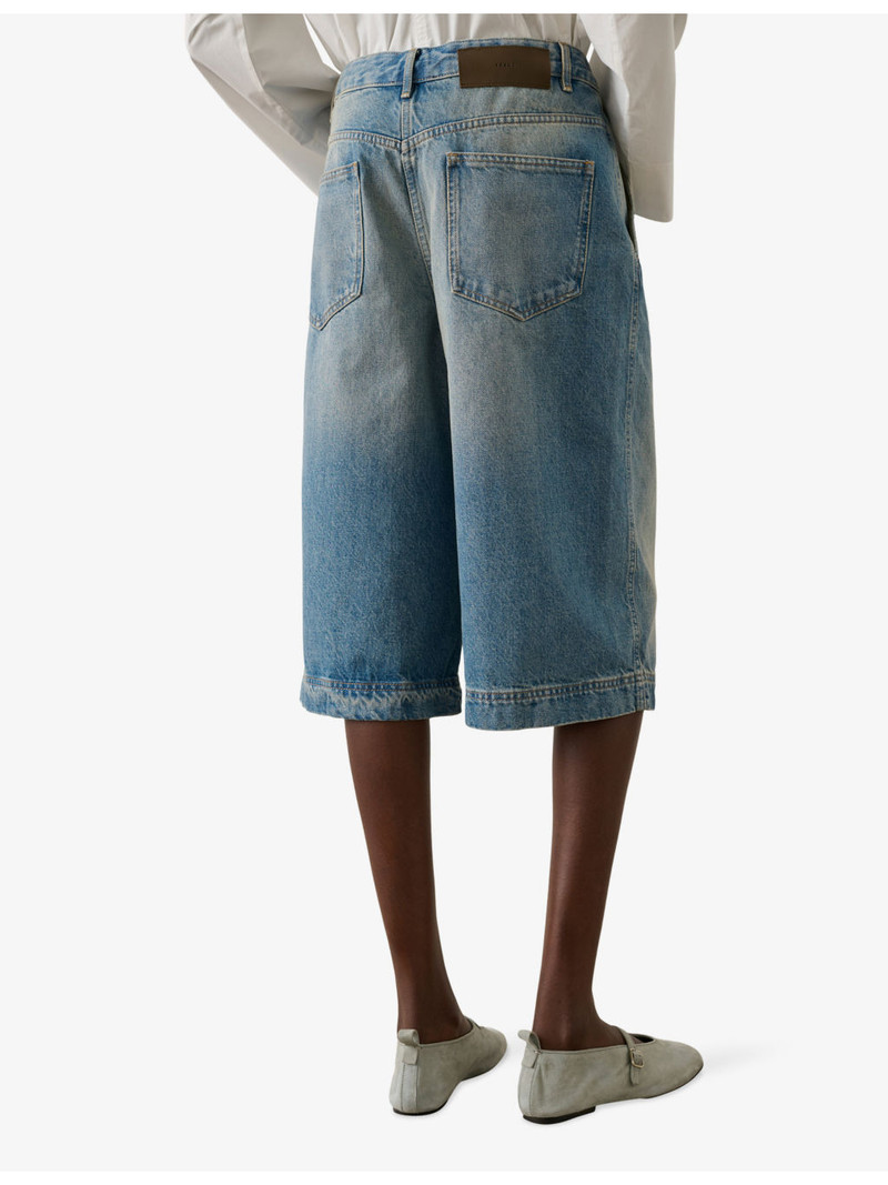 Francis Wide-Leg Denim Shorts 4